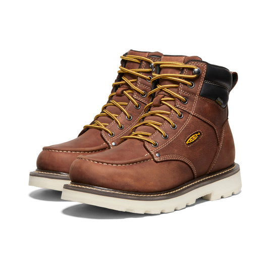 Men's Cincinnati 6" Waterproof 90° Heel Boot (Soft Toe) Tuscan Red/Sandshell