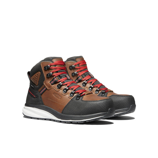 Men's Red Hook Waterproof Boot (Carbon Toe) Tobacco/Black