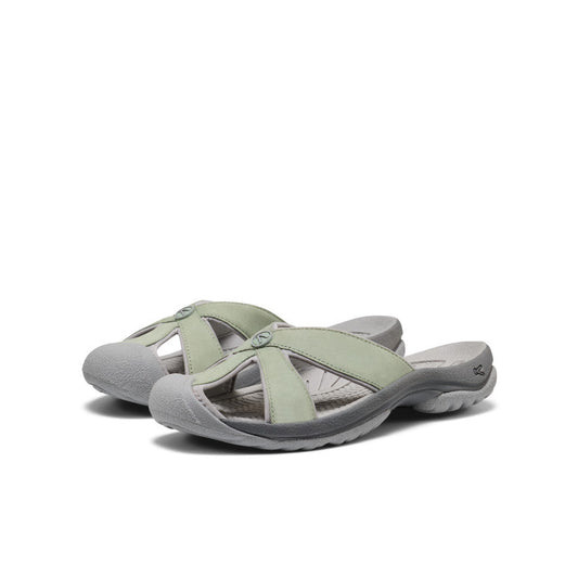 Women's Bali Leather Slide Sandal Lily Pad/Steel Grey
