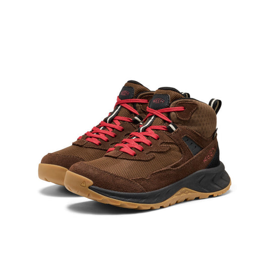 Big Kids' Hightrail Waterproof Hiking Boot Dark Earth/Garnet