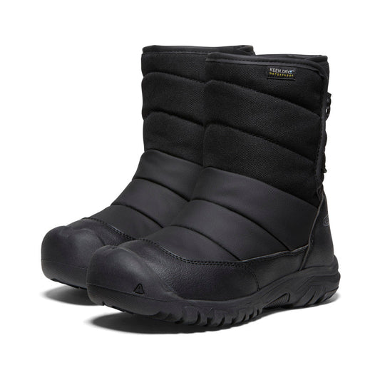 Big Kids' Puffrider Waterproof Winter Boot Black/Steel Grey