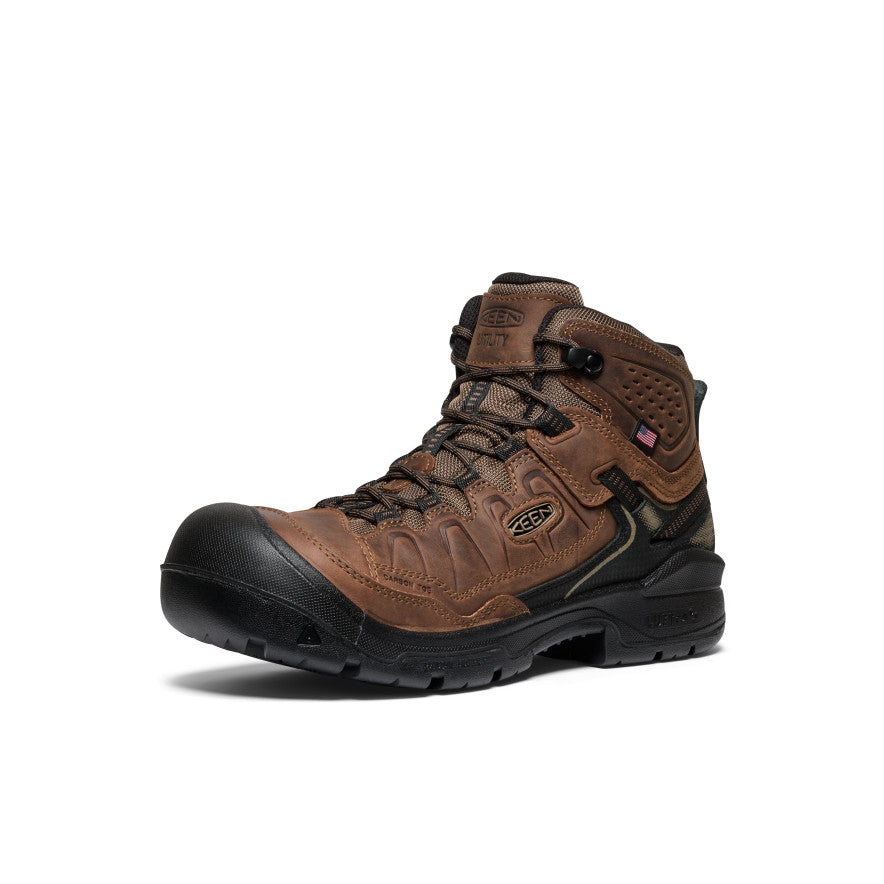 Men's Targhee IV Waterproof Work Boot (Carbon Toe) Dark Earth/Black