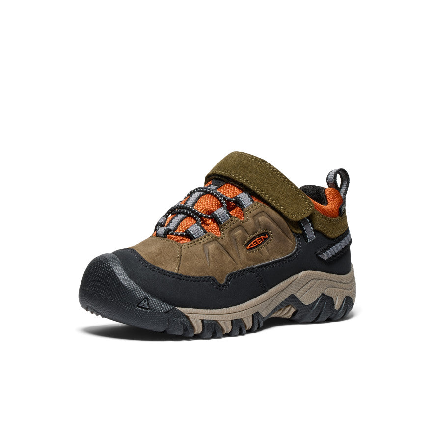 Little Kids' Targhee IV Waterproof Hiking Shoe Dark Olive/Gold Flame