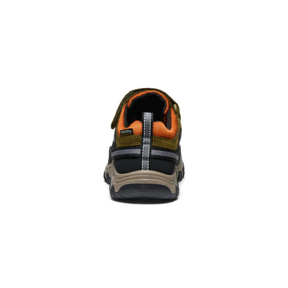 Little Kids' Targhee IV Waterproof Hiking Shoe Dark Olive/Gold Flame