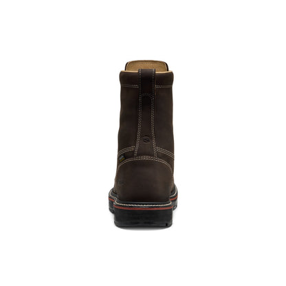 Men's Liberty 8" Waterproof 90° Heel Boot (Carbon Toe) Coffee Bean/Black