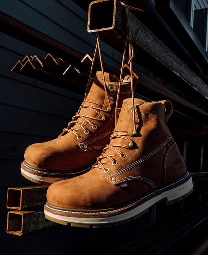 Men's Liberty 6" Waterproof 90° Heel Boot (Carbon Toe) Bombay Brown/Gum