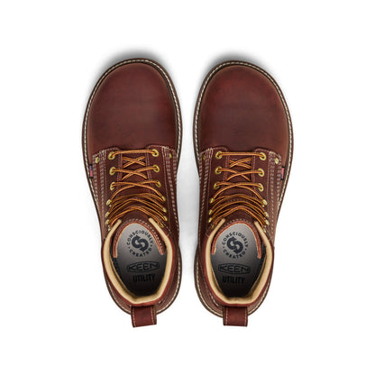 Men's Liberty 6" Waterproof 90° Heel Boot (Soft Toe) Bombay Brown/Gum