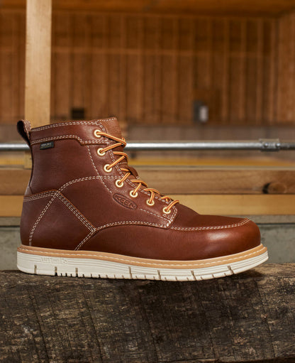 Men's San Jose 6" Waterproof Boot (Soft Toe) Cascade Brown