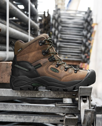 Men's Pittsburgh Energy 6" Waterproof Boot (Carbon Toe) Cascade Brown/Greener Pastures