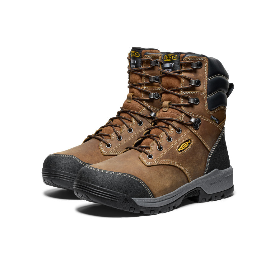 Men's Evanston 8" Insulated Waterproof Boot (Soft Toe) Bison/Black
