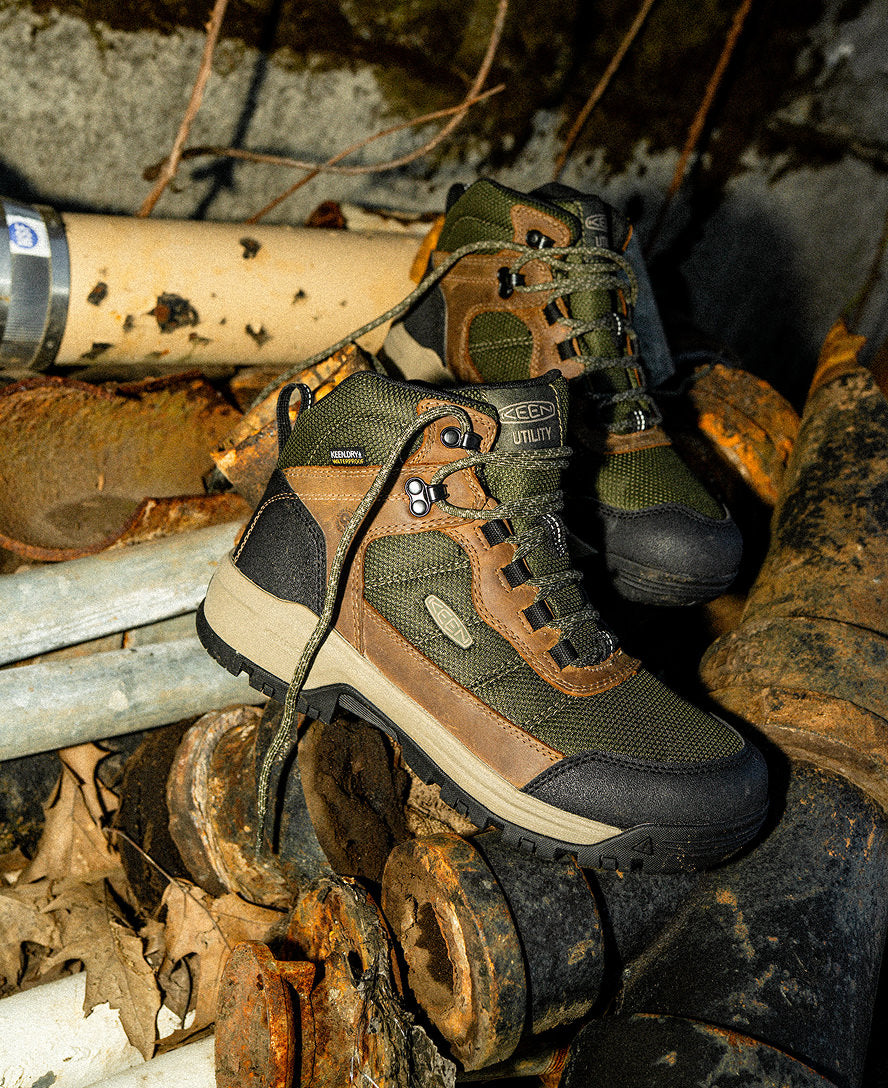 Men's Skokie Waterproof Work Boot (Soft Toe) Forest Night/Black