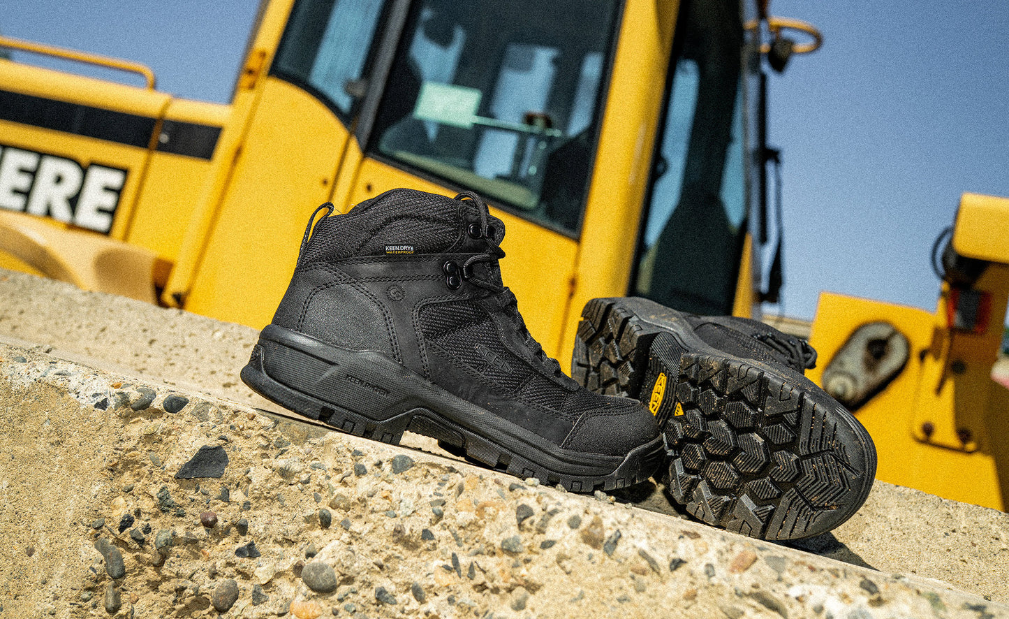 Men's Skokie Waterproof Work Boot (Soft Toe) Black/Black
