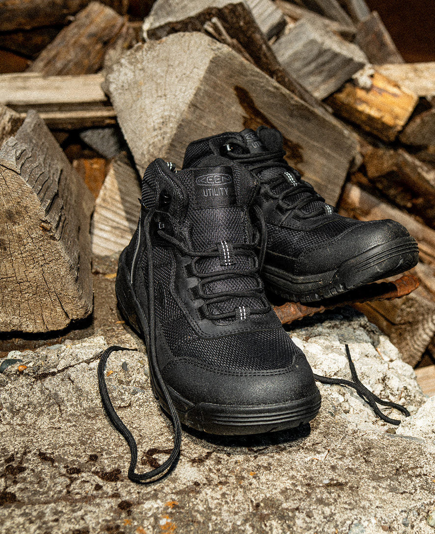 Men's Skokie Waterproof Work Boot (Soft Toe) Black/Black