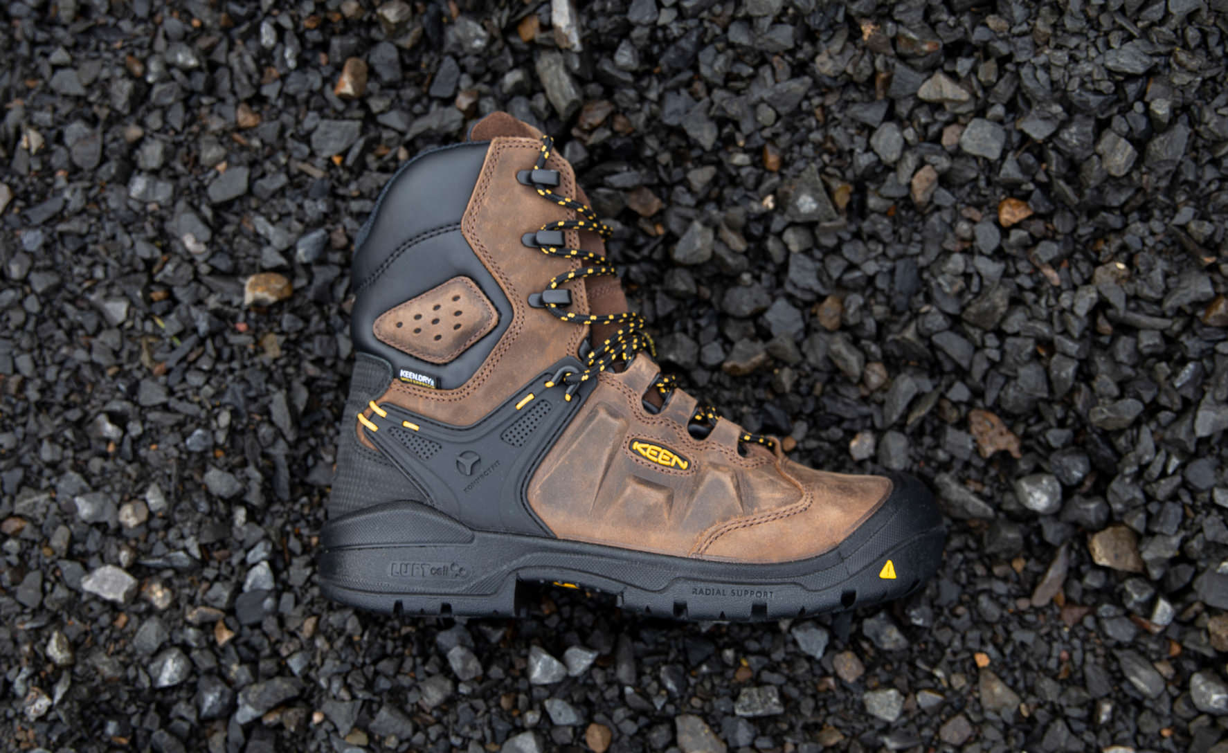 Men's Dover 8" Waterproof Boot (Carbon Toe) Dark Earth/Black