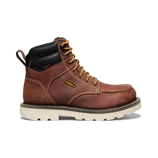 Men's Cincinnati 6" Waterproof 90° Heel Boot (Soft Toe) Tuscan Red/Sandshell