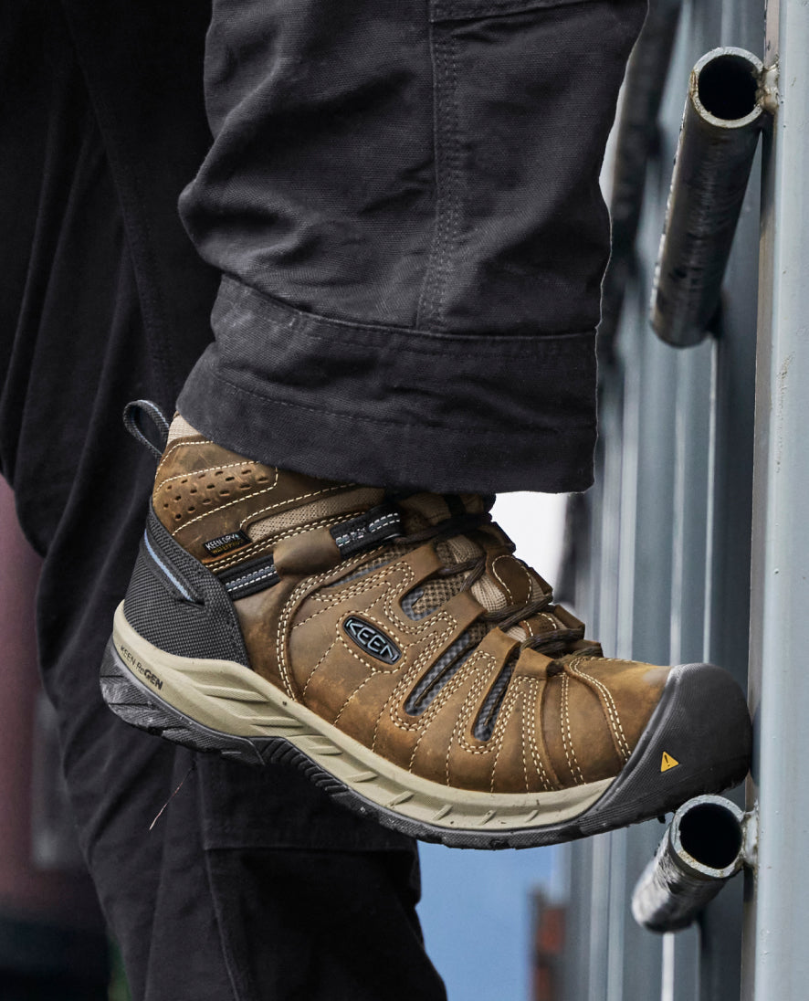 Men's Flint II Waterproof Boot (Steel Toe) Cascade Brown/Orion Blue