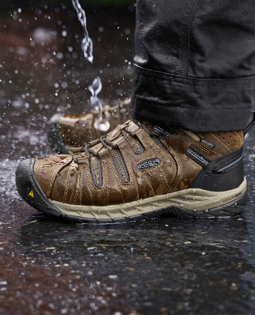 Men's Flint II Waterproof Boot (Steel Toe) Cascade Brown/Orion Blue