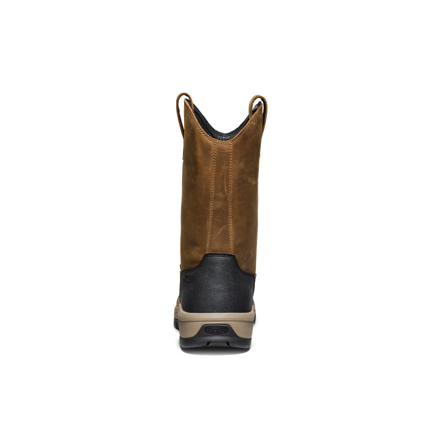 Men's Evanston Pull-On Waterproof Boot (Soft Toe) Bison/Black