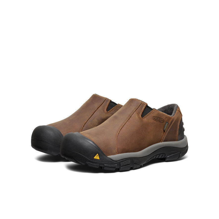 Men's Brixen Waterproof Shoe Wide Slate Black/Madder Brown