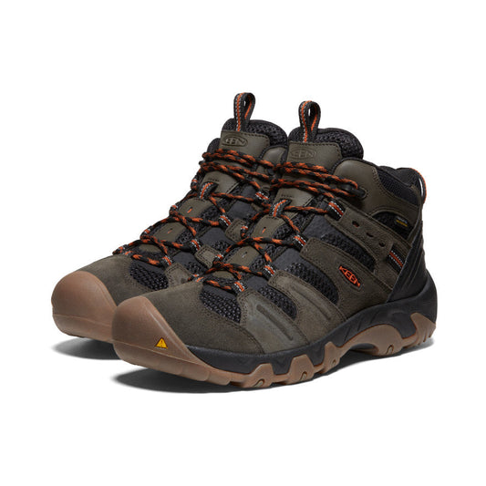 Men's Headout Waterproof Hiking Boot Black Olive/Fossil Orange