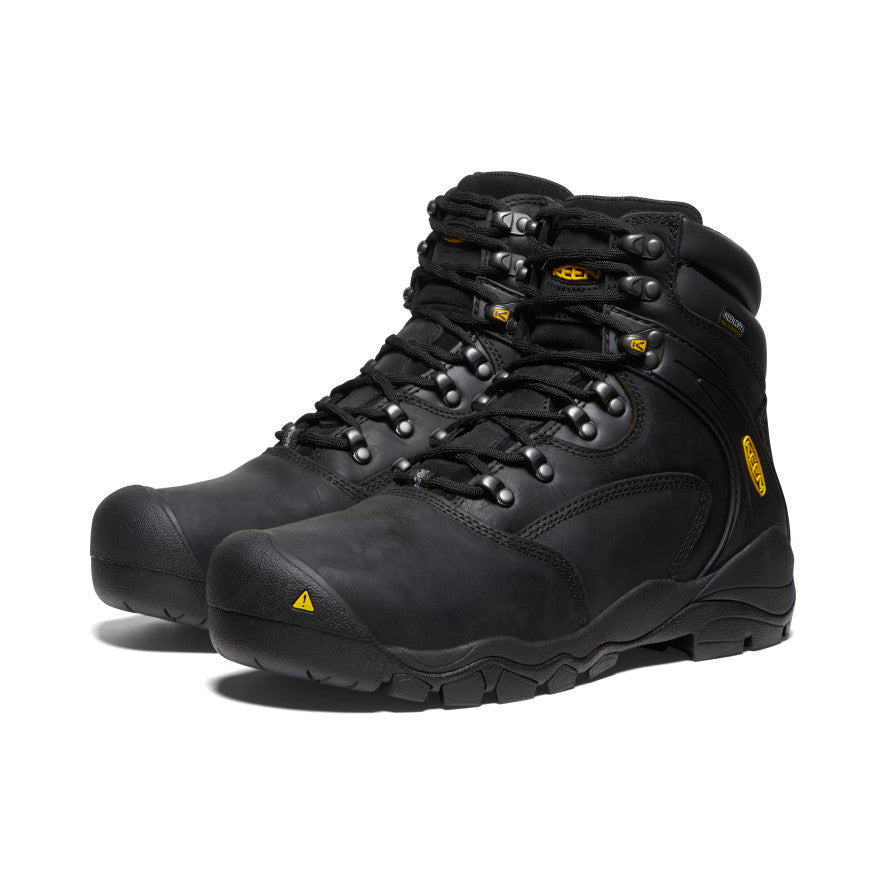 Men's Louisville 6" Waterproof Boot (Steel Toe) Black
