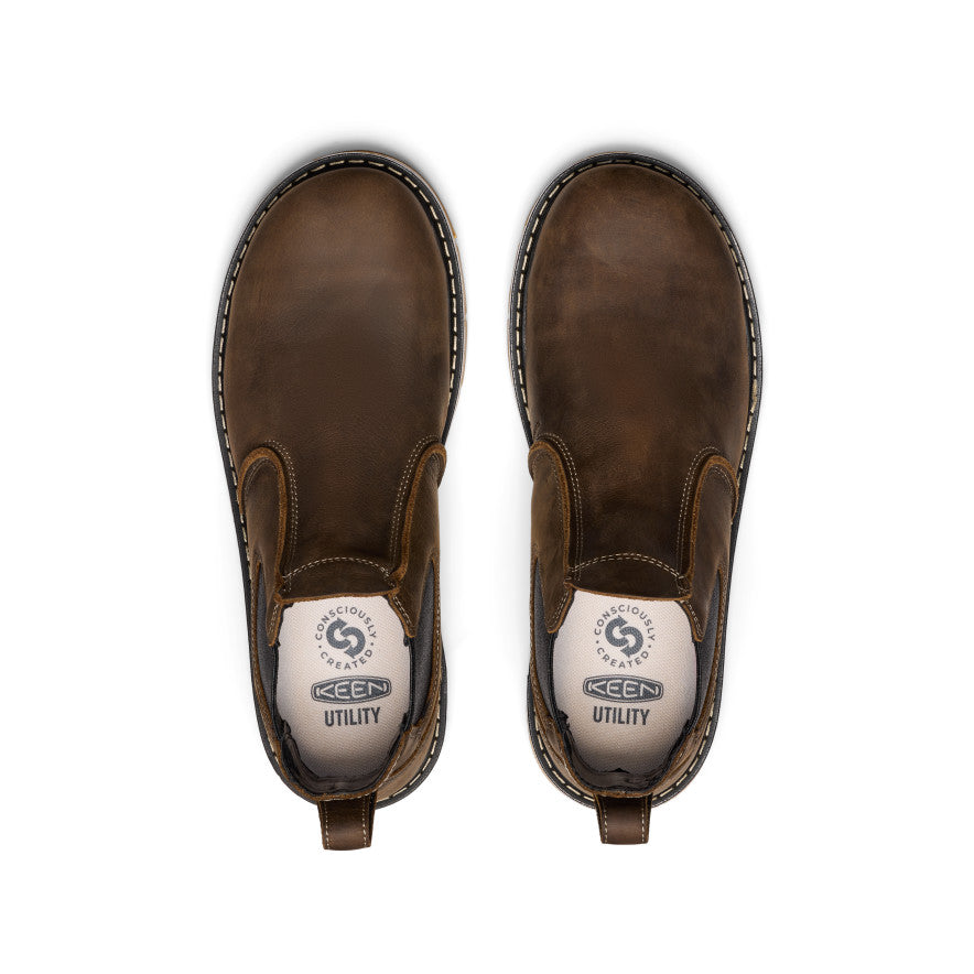 Men's San Jose Chelsea 90° Heel Boot (Aluminum Toe) Cascade Brown/Gum
