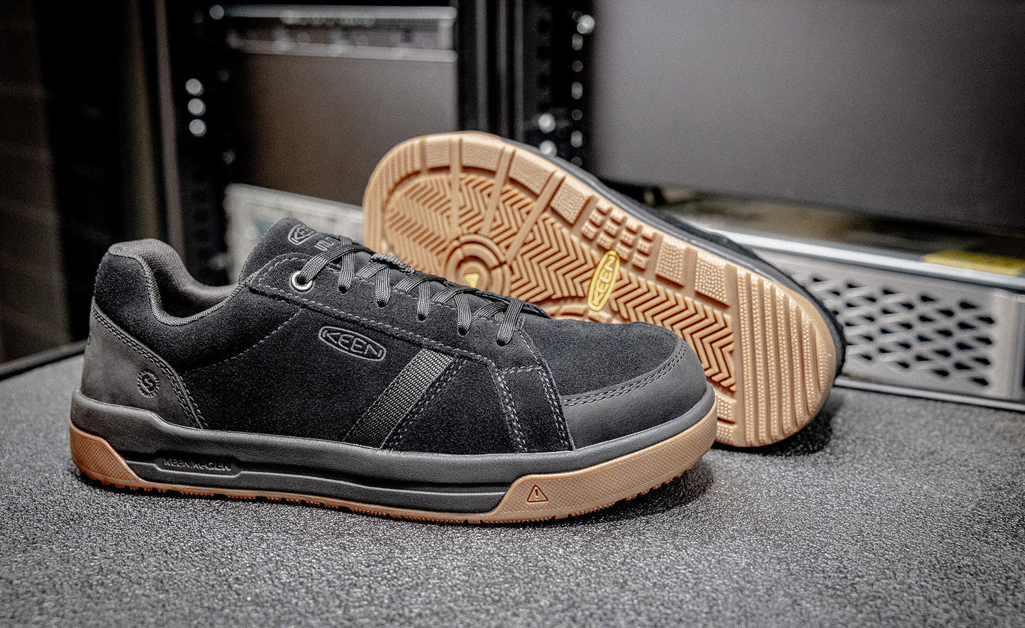 Men's Kenton+ ESD Work Shoe (Carbon Toe) Black/Gum