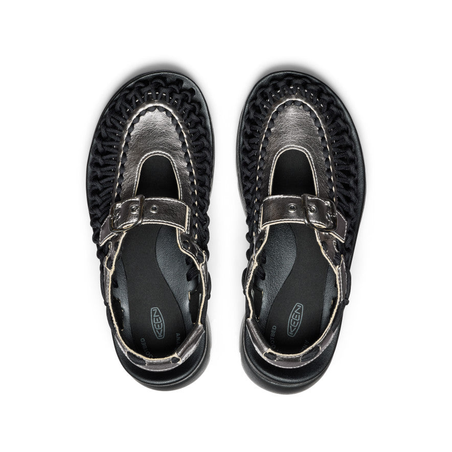 All Gender UNEEK PLT Mary Jane Sneaker Silver/Black