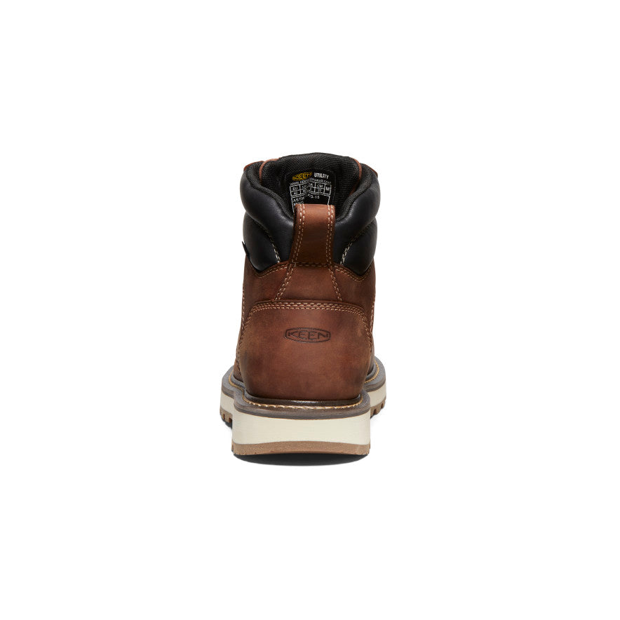 Men's Cincinnati 6" Waterproof 90° Heel Boot (Carbon Toe) Tuscan Red/Sandshell