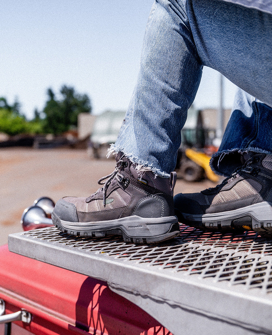 Women's Skokie Waterproof Work Boot (Carbon Toe) Magnet/Black