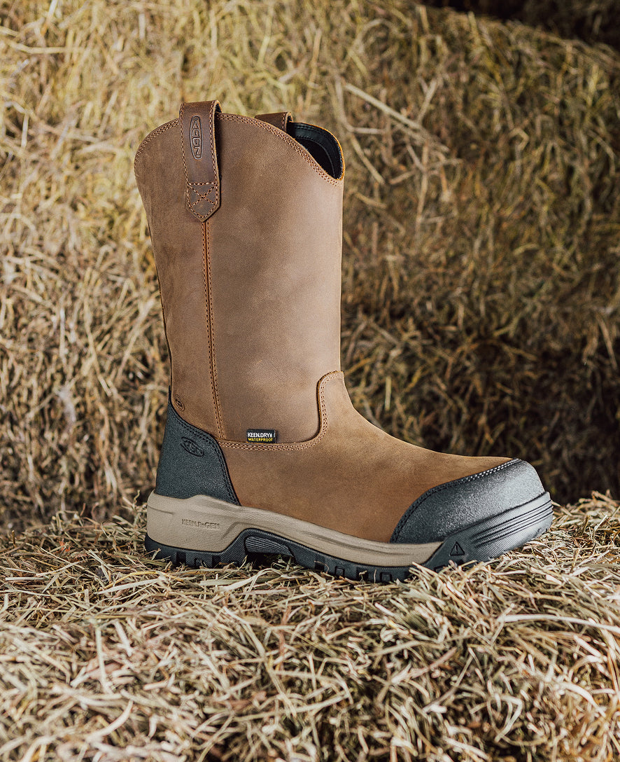 Women's Evanston Pull-On Waterproof Boot (Carbon Toe) Bison/Black