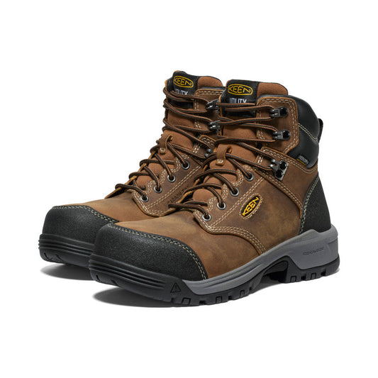 Women's Evanston 6" Waterproof Boot (Carbon Toe) Bison/Black