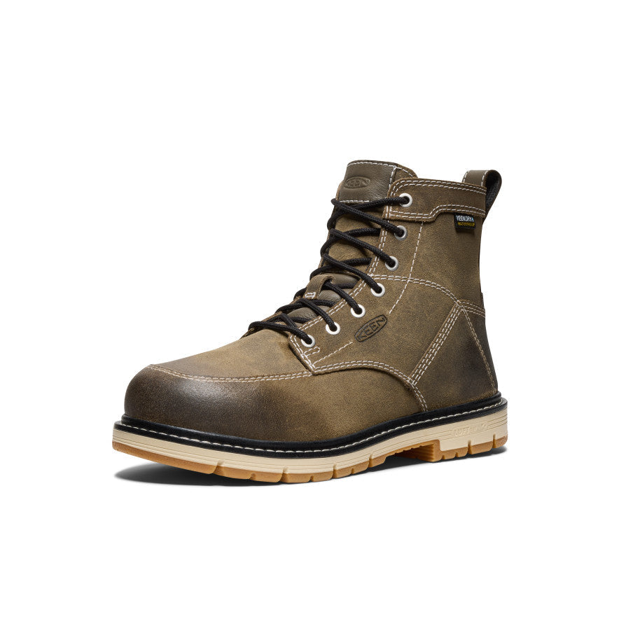 Women's San Jose 6" Waterproof 90° Heel Boot (Aluminum Toe) Steel Grey/Gum