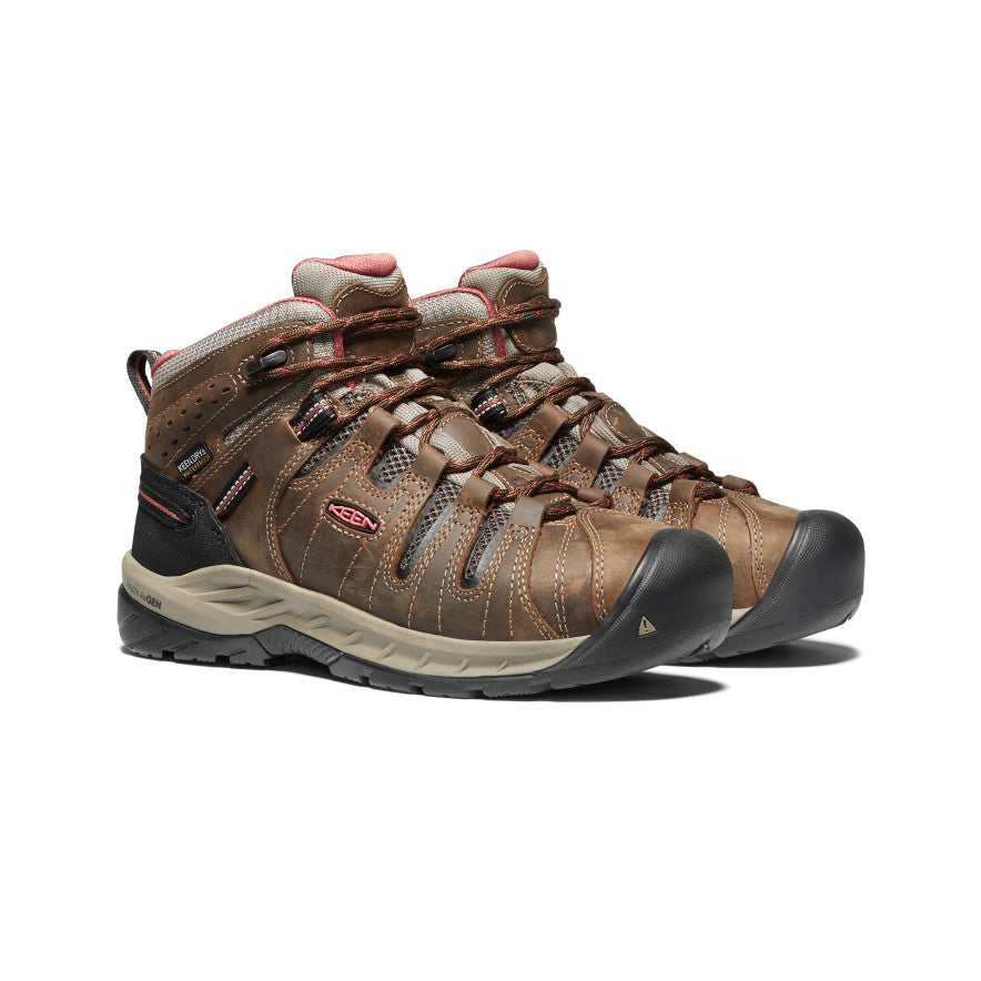 Women's Flint II Waterproof Boot (Soft Toe) Cascade Brown/Brick Dust