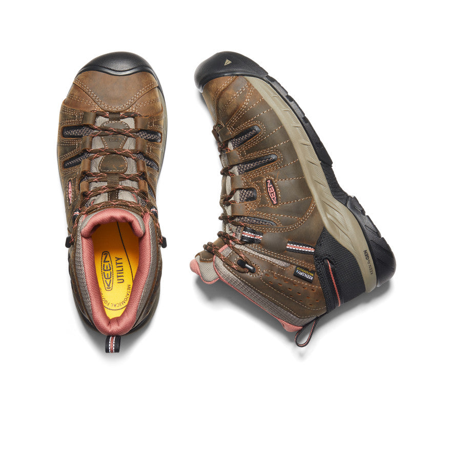 Women's Flint II Waterproof Boot (Soft Toe) Cascade Brown/Brick Dust