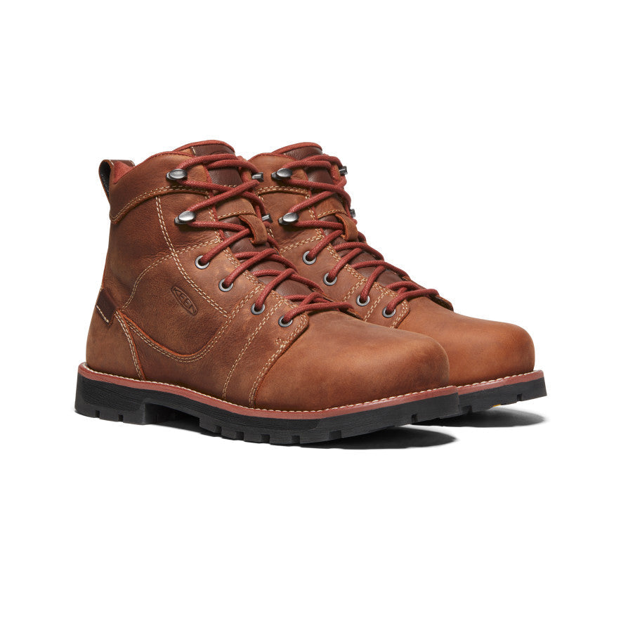 Women's Seattle 6" Waterproof Boot (Aluminum Toe) Gingerbread/Black