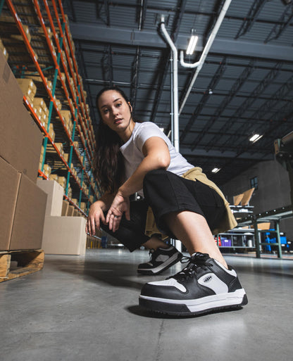 Women's Overton Work Shoe (Carbon Toe) Star White/Black