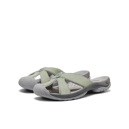 Women's Bali Leather Slide Sandal Lily Pad/Steel Grey