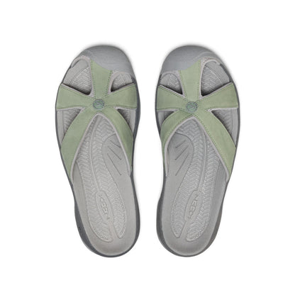 Women's Bali Leather Slide Sandal Lily Pad/Steel Grey