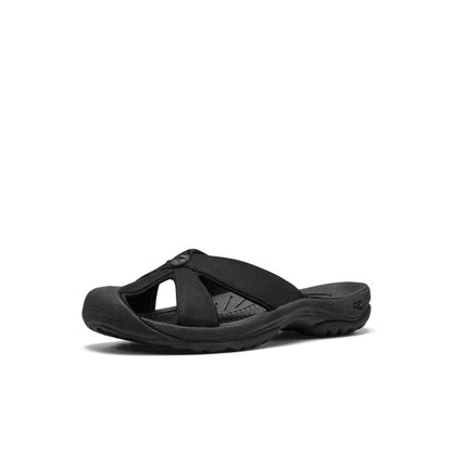 Women's Bali Leather Slide Sandal Black/Black