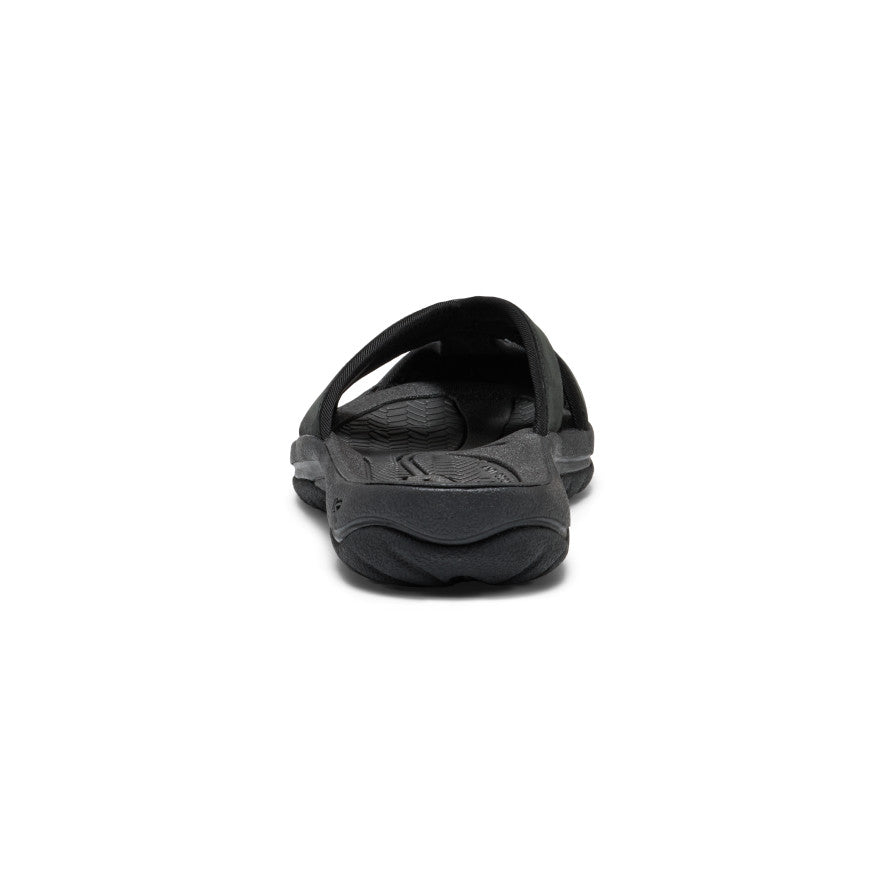 Women's Bali Leather Slide Sandal Black/Black