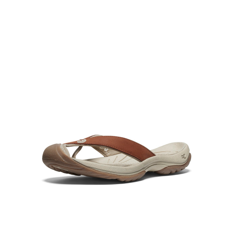 Women's Waimea Leather Flip-Flop Sorrel Horse/Plaza Taupe