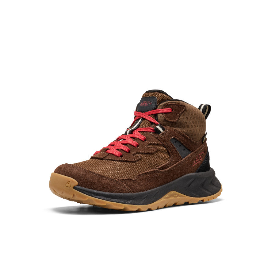 Big Kids' Hightrail Waterproof Hiking Boot Dark Earth/Garnet