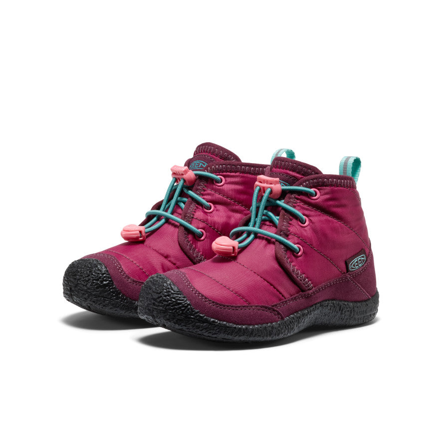 Little Kids' Howser II Waterproof Chukka Beaujolais/Pool Blue