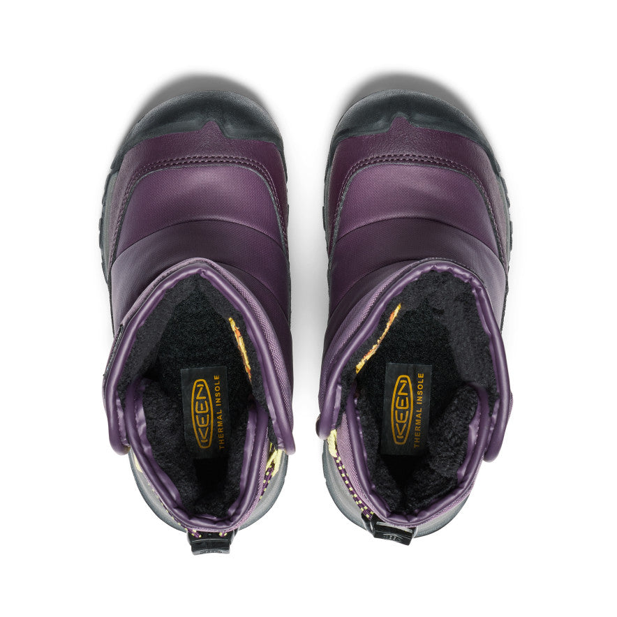 Little Kids' Puffrider Waterproof Winter Boot Black Plum/Daiquiri Green