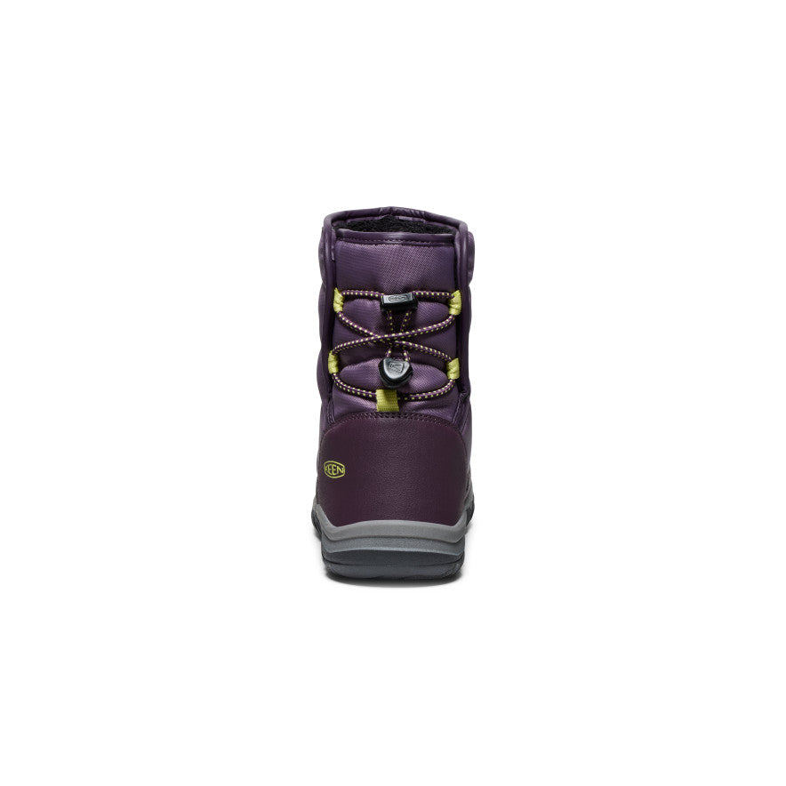 Big Kids' Puffrider Waterproof Winter Boot Black Plum/Daiquiri Green