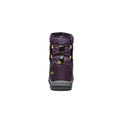 Big Kids' Puffrider Waterproof Winter Boot Black Plum/Daiquiri Green