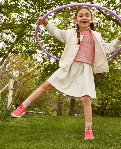 Big Kids' KNX Knit Sneaker Dubarry/Star White